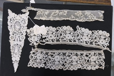 Lot 306 - Brussels. A bobbin and Point de Gaze length, circa 1880, and other Brussels lace