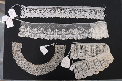 Lot 306 - Brussels. A bobbin and Point de Gaze length, circa 1880, and other Brussels lace