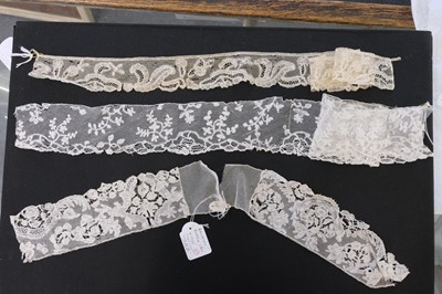 Lot 306 - Brussels. A bobbin and Point de Gaze length, circa 1880, and other Brussels lace