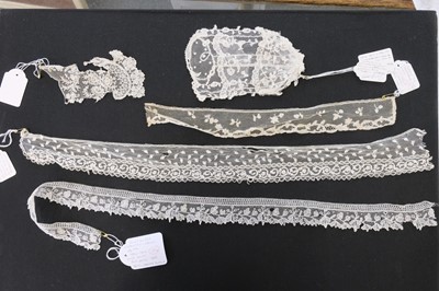 Lot 306 - Brussels. A bobbin and Point de Gaze length, circa 1880, and other Brussels lace