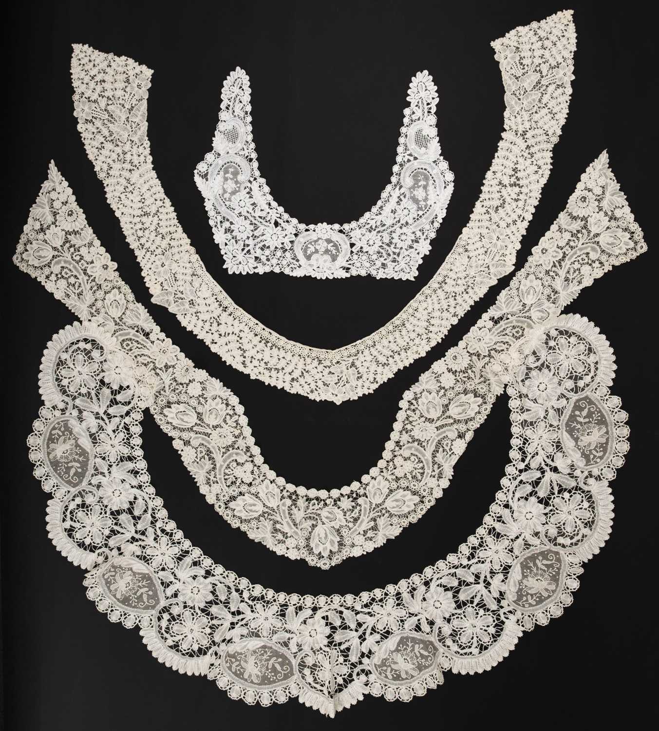 Lot 308 - Brussels. A group of 9 lace collars & berthas, 19th-early 20th century