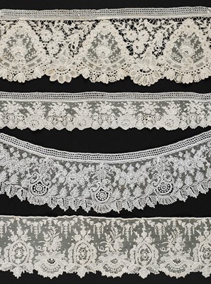Lot 342 - Point de Gaze. A long length of lace, circa 1860, & and others similar