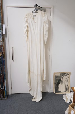 Lot 267 - Clothing. A 1940s wedding dress, & other wedding dresses and paraphernalia