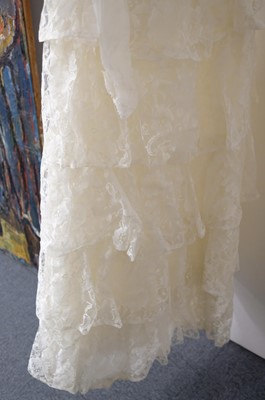 Lot 267 - Clothing. A 1940s wedding dress, & other wedding dresses and paraphernalia