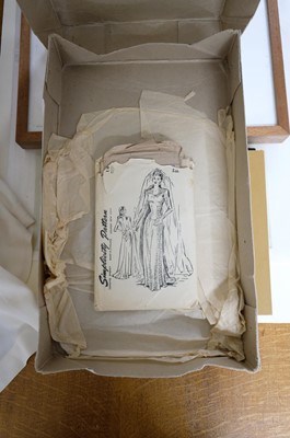 Lot 267 - Clothing. A 1940s wedding dress, & other wedding dresses and paraphernalia