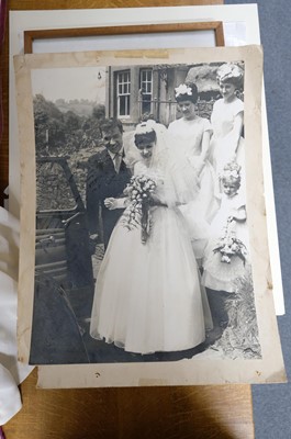 Lot 267 - Clothing. A 1940s wedding dress, & other wedding dresses and paraphernalia