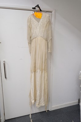 Lot 267 - Clothing. A 1940s wedding dress, & other wedding dresses and paraphernalia