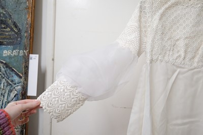 Lot 267 - Clothing. A 1940s wedding dress, & other wedding dresses and paraphernalia