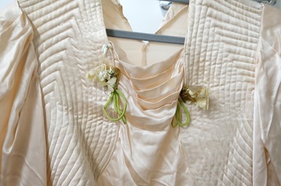 Lot 267 - Clothing. A 1940s wedding dress, & other wedding dresses and paraphernalia