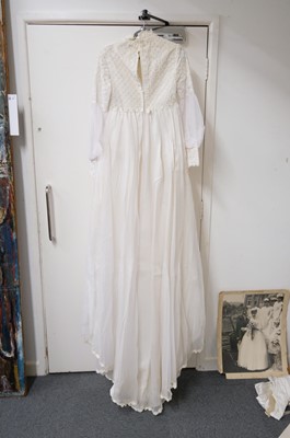Lot 267 - Clothing. A 1940s wedding dress, & other wedding dresses and paraphernalia