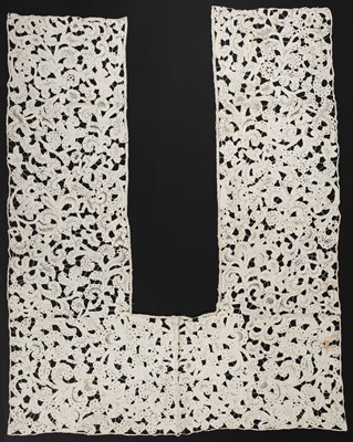 Lot 339 - Milanese. A part border of lace for a falling table, Italy, circa 1600-1650