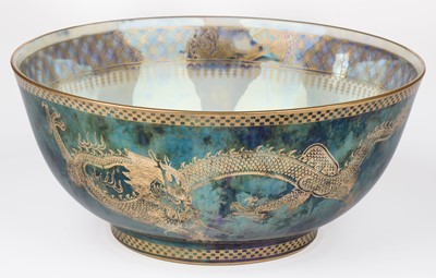 Lot 378 - Fairyland lustre. A Wedgwood Fairlyland lustre bowl, circa 1920