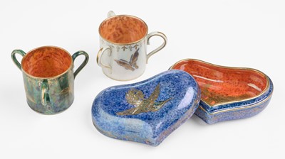 Lot 381 - Fairyland lustre. A Wedgwood Fairyland lustre miniature tyg