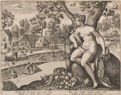 Lot 26 - Collaert (Adriaen, 1560-1618). Summer, from The Four Seasons, after Maarten de Vos, circa 1587