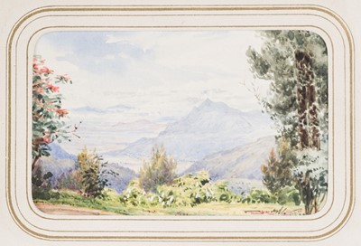 Lot 22 - India. Album of 17 fine watercolour views of the Nilgiri Hills, India, 1860s-1880s