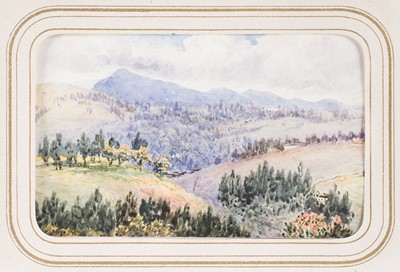 Lot 22 - India. Album of 17 fine watercolour views of the Nilgiri Hills, India, 1860s-1880s