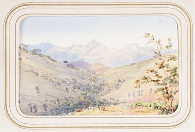 Lot 22 - India. Album of 17 fine watercolour views of the Nilgiri Hills, India, 1860s-1880s