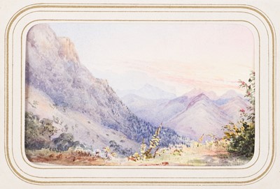 Lot 22 - India. Album of 17 fine watercolour views of the Nilgiri Hills, India, 1860s-1880s