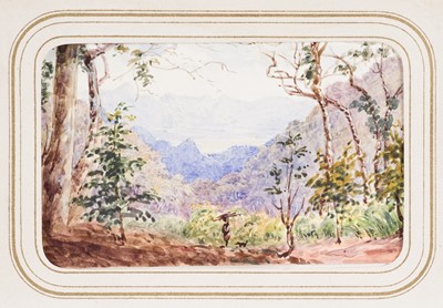 Lot 22 - India. Album of 17 fine watercolour views of the Nilgiri Hills, India, 1860s-1880s
