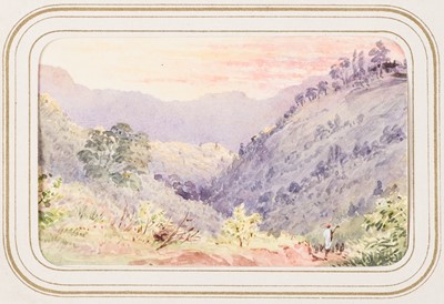 Lot 22 - India. Album of 17 fine watercolour views of the Nilgiri Hills, India, 1860s-1880s