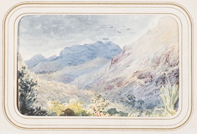 Lot 22 - India. Album of 17 fine watercolour views of the Nilgiri Hills, India, 1860s-1880s