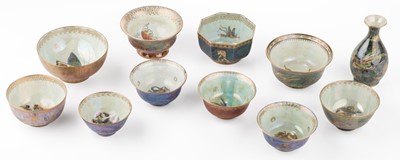 Lot 383 - Fairyland lustre. An unusual Wedgwood Fairyland lustre octagonal bowl