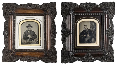 Lot 478 - Half-plate ambrotype of a seated gentleman