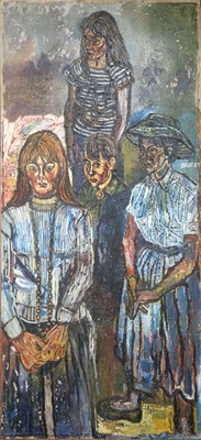 Lot 203 - Bratby (John Randall, 1928-1992). Middle-Class Misses on Two Levels, 1958
