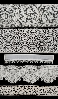 Lot 330 - Italian. A group of lace items, 17th century-circa 1900