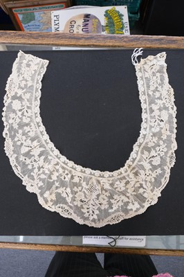 Lot 301 - Alençon. A group of lace edgings, a lappet, and cuffs, France, 18th & 19th century