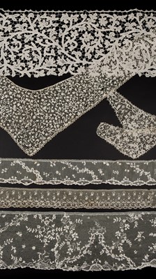 Lot 324 - French. A group of Argentan and other lace items, 18th-19th century