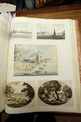 Lot 24 - London & River Thames. A large folio album of 344 prints and 2 watercolours, late 18th/early 19th c.