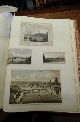 Lot 24 - London & River Thames. A large folio album of 344 prints and 2 watercolours, late 18th/early 19th c.