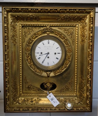 Lot 452 - Clock. A German Biedermeier wall clock by Johann Krauth, Schwechal, circa 1850
