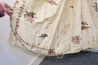 Lot 271 - Clothing. A Spitalfields silk overdress, circa 1780s