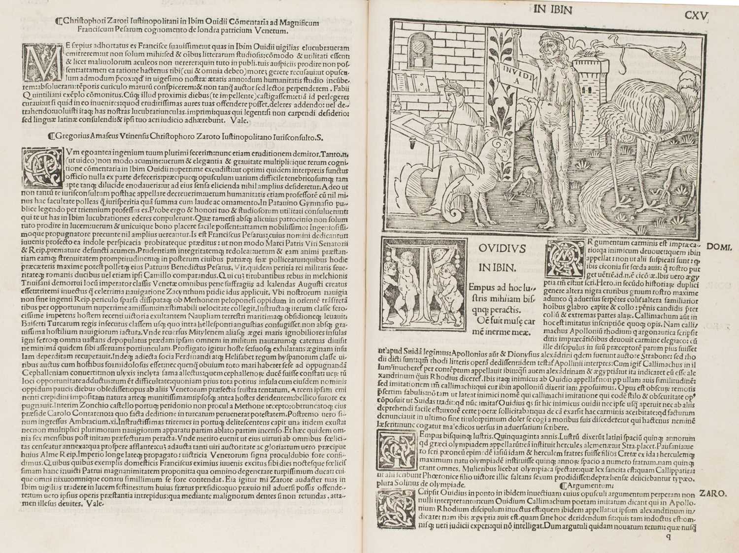 202 - Ovidius (Publius Naso). Epistole Heroides Ovidii, Venice: Ioannem Tacuinum, 1505