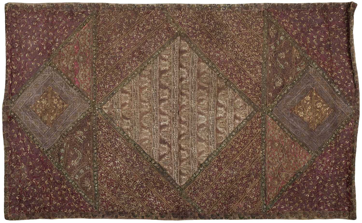 Lot 289 - Indian. An embroidered panel, mid 19th century