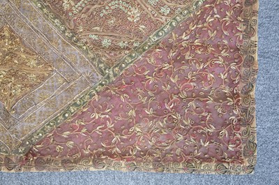 Lot 289 - Indian. An embroidered panel, mid 19th century