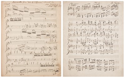 Lot 278 - Vogrich (Max Wilhelm Carl). A group of three autograph musical scores, 1883/1916