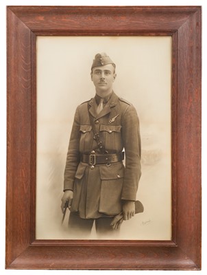 Lot 190 - Royal Flying Corps. A WWI portrait photograph of an unknown RFC officer