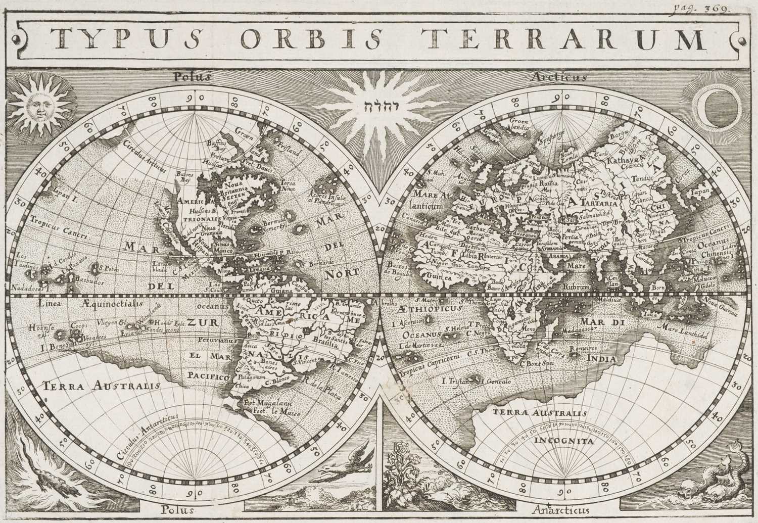 Lot 526 - World. Merian (Matthäus). Typus Orbis Terrarum, Frankfurt: circa 1641