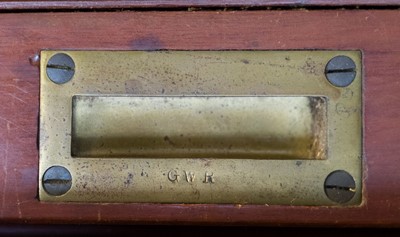 Lot 439 - Great Western Railway. A late Victorian mahogany GWR bookcase