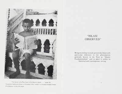 Lot 310 - Leach (Hugh). Islam Observed: Being an Attempt to Study Present-Day Islam, privately published, 1986