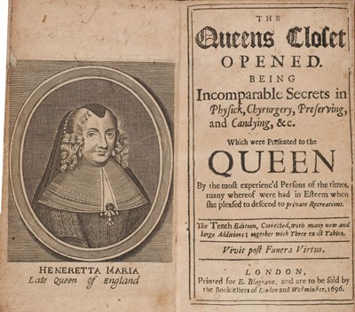 Lot 212 - M. (W.). The Queens Closet Opened. Being Incomparable Secrets in Physick..., 1696