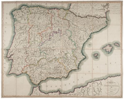 Lot 507 - Spain & Portugal. Lopez (Don Thomas), A Map of Spain & Portugal..., 1808
