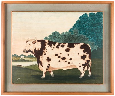 Lot 210 - Golden (Norah, 1929-1997). Prize Bull, oil on millboard