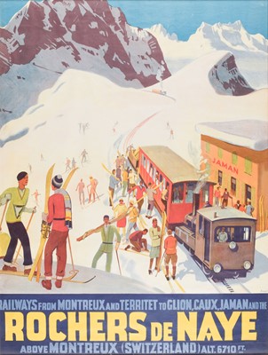 Lot 222 - Ernst (Otto, 1884-1967). Rochers de Naye, (printed by A.Trüb & Cie., Aarau, 1930), poster