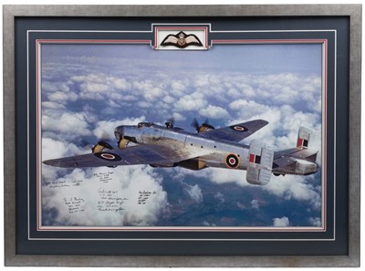 Lot 301 - Handley Page Halifax. A photographic print of this RAF aircraft in flight