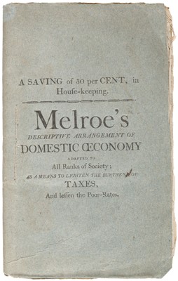 Lot 254 - Melroe (Eliza). An Economical, and New Method of Cookery, 1798