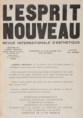 Lot 171 - L'Esprit Nouveau. Revue Internationale d'Esthétique, 1922-27
